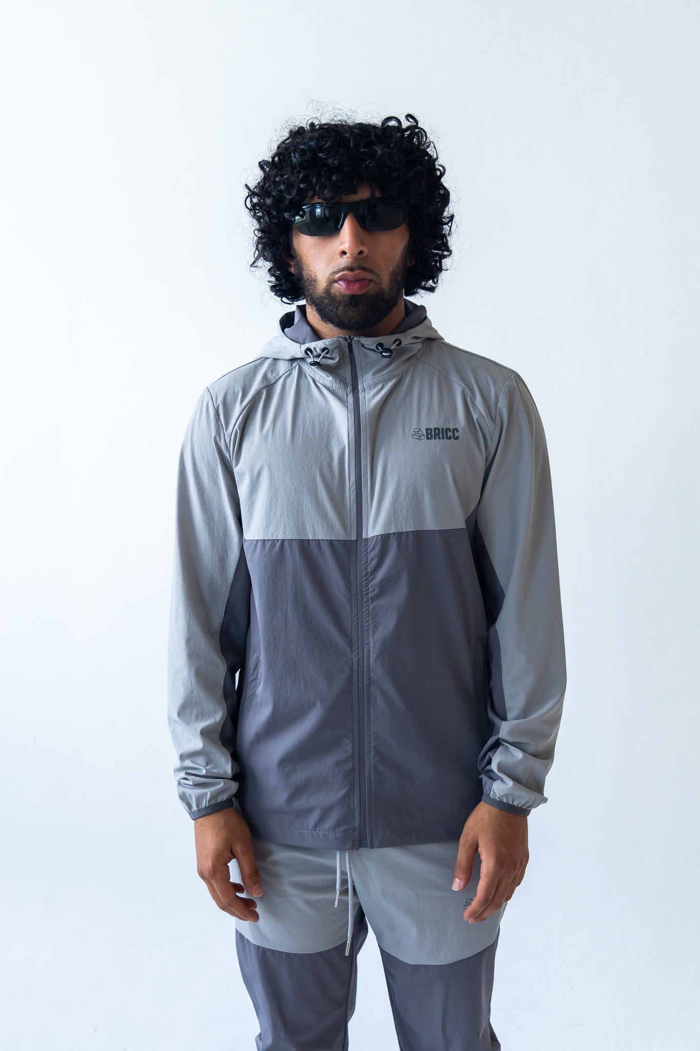 Grey BRICC Windbreaker